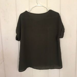Olive boxy blouse